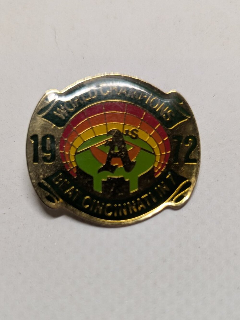 A's World Champions 1972 Beat Cincinnati in 7 Pin Athletics Vintage!